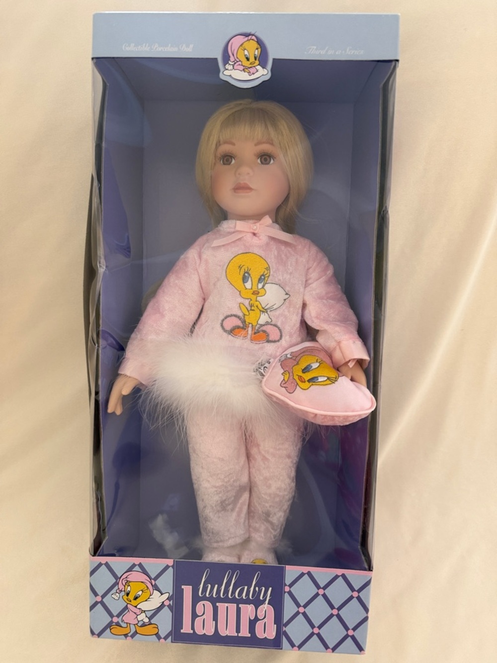 Lullaby Laura Tweety Pink Plush Pajama Doll